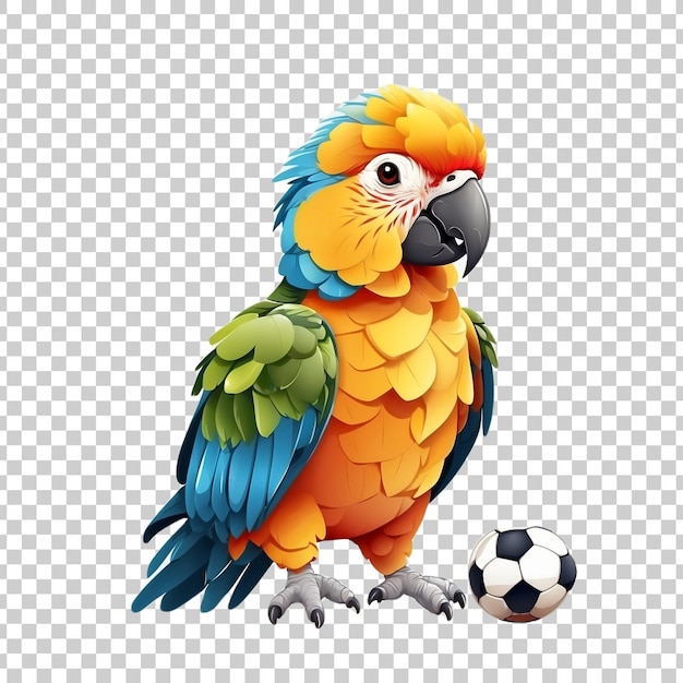 PSD a colorful parrot with a beak that says parrot on it