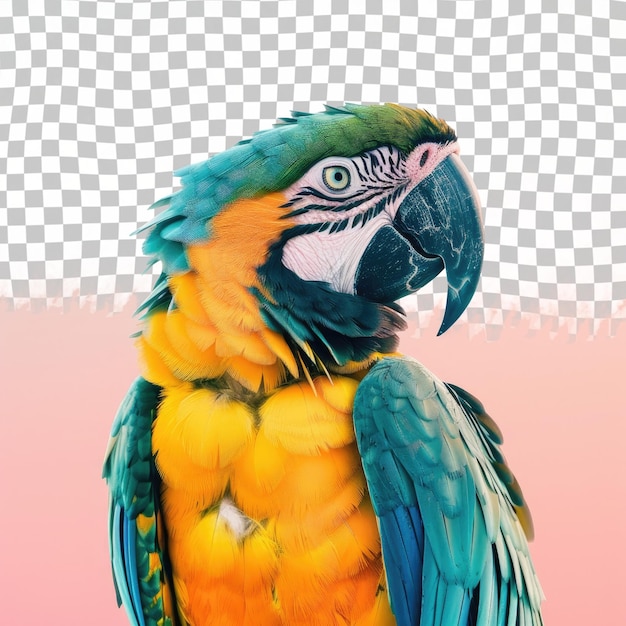 PSD a colorful parrot with a blue and yellow beak