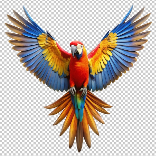 A colorful parrot with a white background