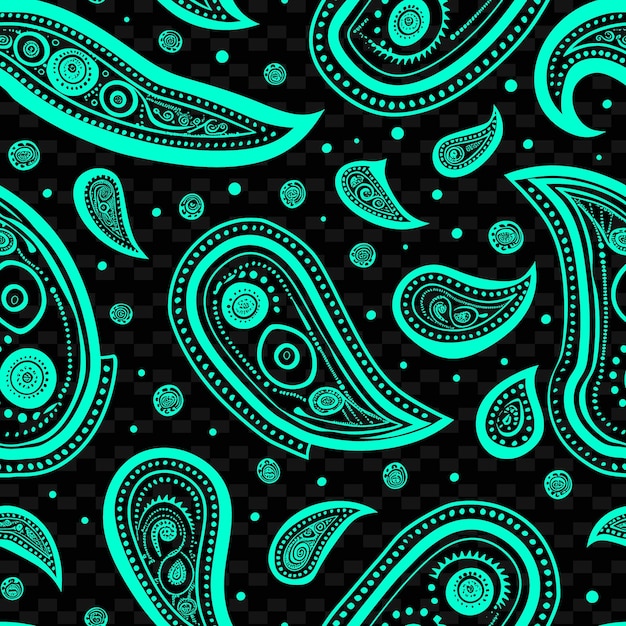 PSD a colorful pattern with fish on a black background