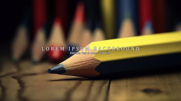 PSD colorful pencils