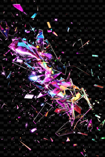 a colorful picture of a bunch of confetti and streamers