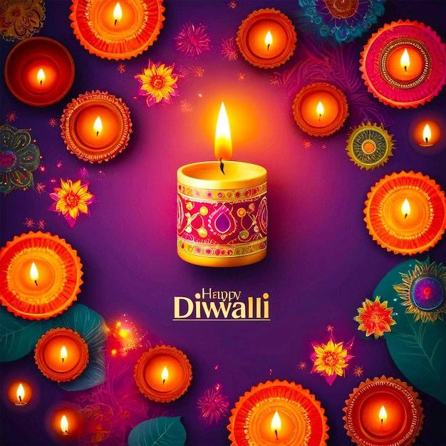 a colorful picture of a candle with the word bou on it