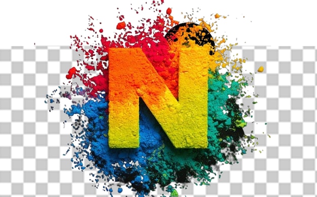 a colorful picture of the letter n and the letter n