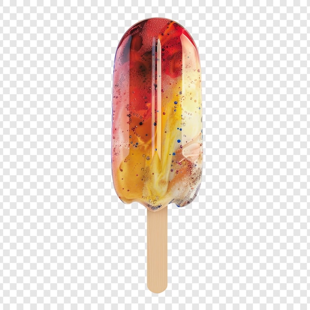 PSD colorful popsicle on a stick