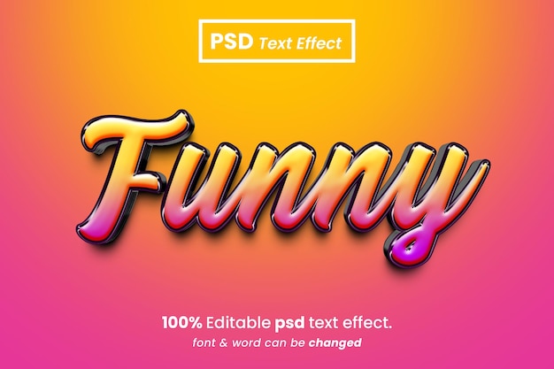 A colorful poster for a funny text effect.