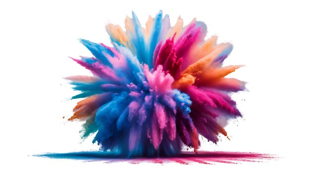 PSD colorful powder explosion isolated