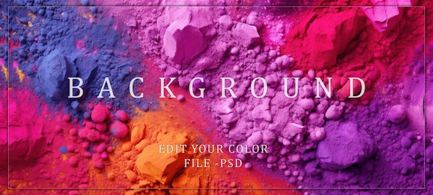 PSD colorful powder paint texture