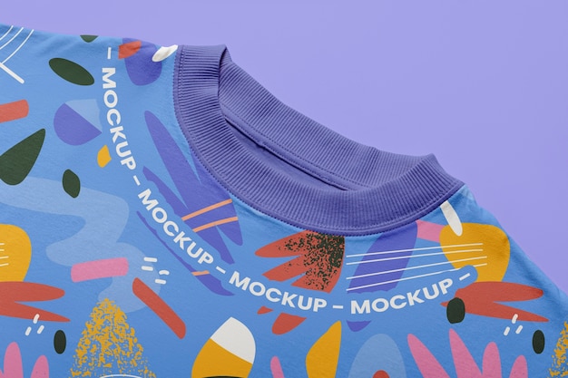 Colorful printed sweatshirt design mock-up