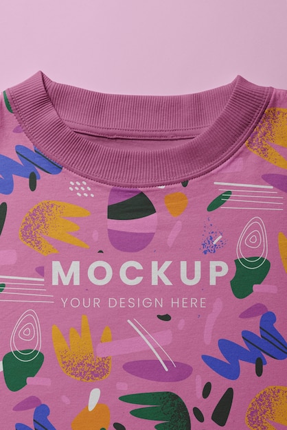 Colorful printed sweatshirt design mock-up