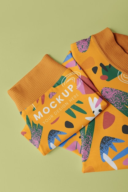 Colorful printed sweatshirt design mock-up