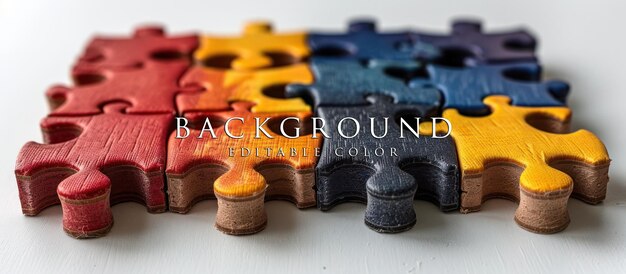 PSD colorful puzzle toy on white background