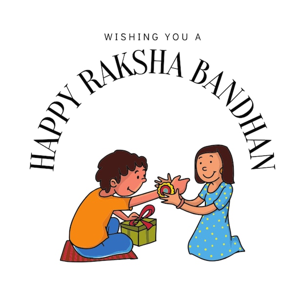 Colorful Raksha Bandhan Instagram Post