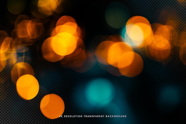 Colorful Realistic bokeh on transparent background