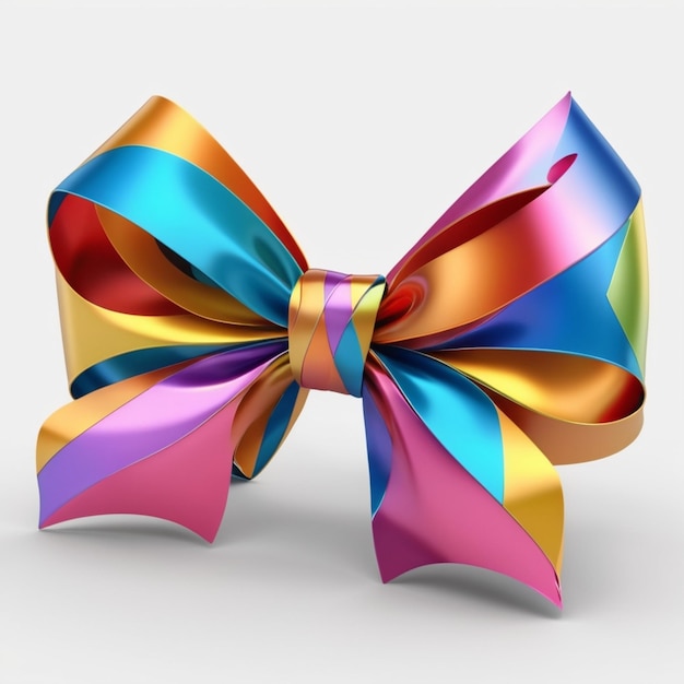 PSD a colorful ribbon with a bow on it is made by a company