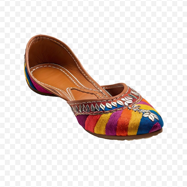 a colorful shoe with the word on it