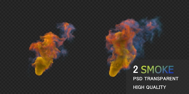 Colorful smoke Premium Psd