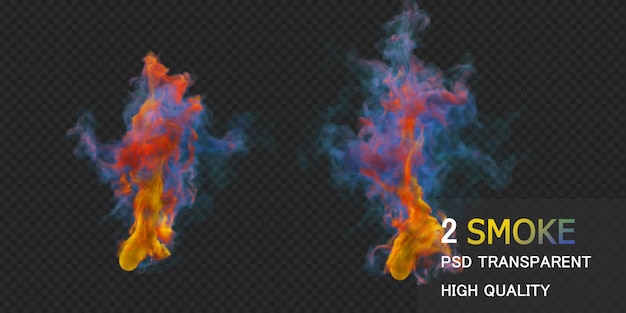 Colorful smoke Premium Psd