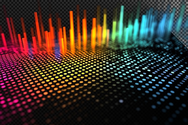 Colorful Sound Spectrum on transparent background