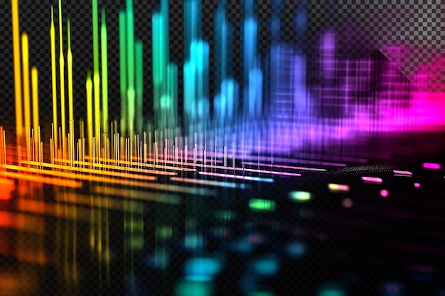 Colorful Sound Spectrum on transparent background