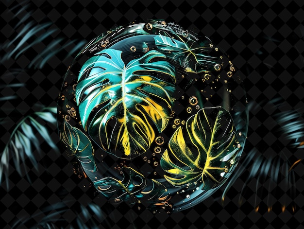 PSD a colorful sphere with the word tropical on it