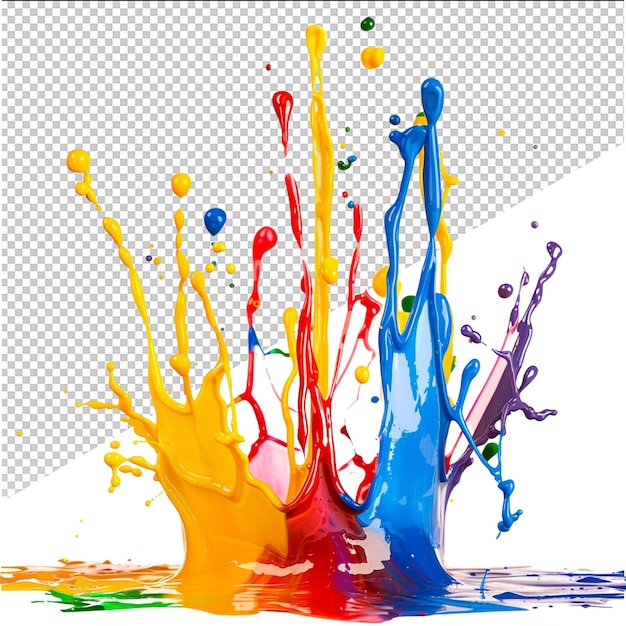 a colorful splash of colored and colored water with different colors