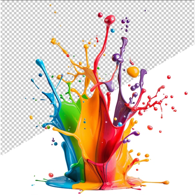 a colorful splash of colored liquid is shown with different colors