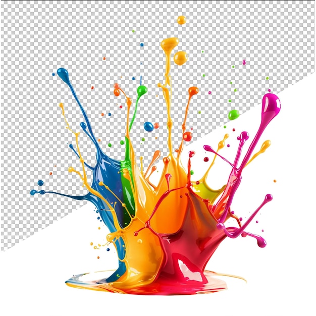 a colorful splash with different colors