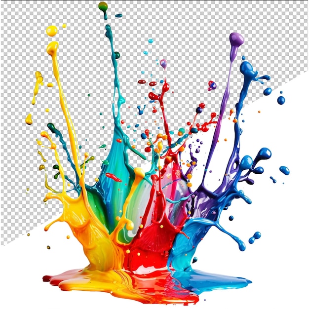 a colorful splash with the word b on it