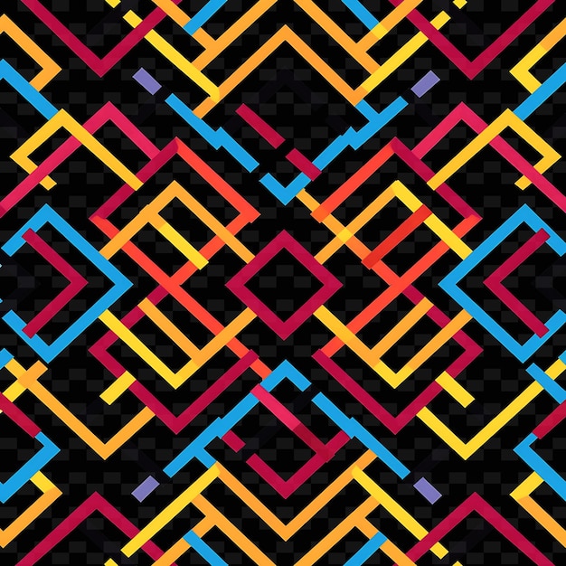 colorful squares are on a black background