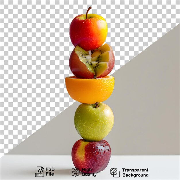 PSD colorful stack of fresh fruits including apples oranges and lemons