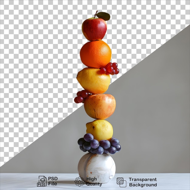 PSD colorful stack of fresh fruits including apples oranges and lemons