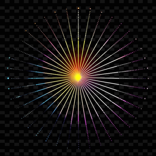 PSD a colorful star with multicolored lines and a star