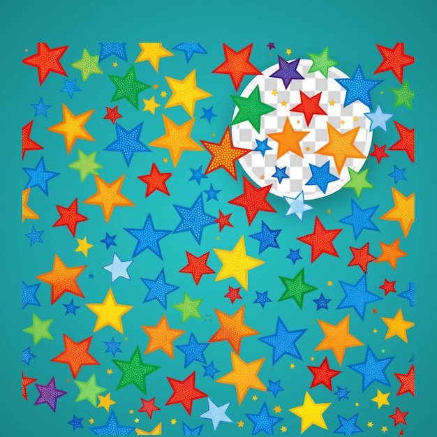 PSD colorful stars illustrator pattern