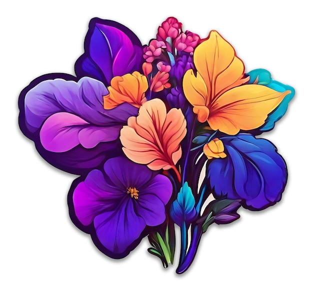 colorful statice Flower psd