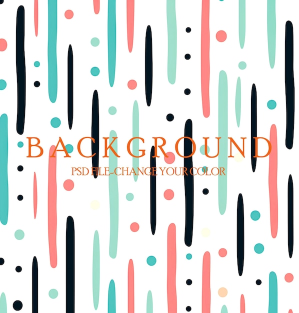 PSD a colorful striped pattern with dots and stripes background