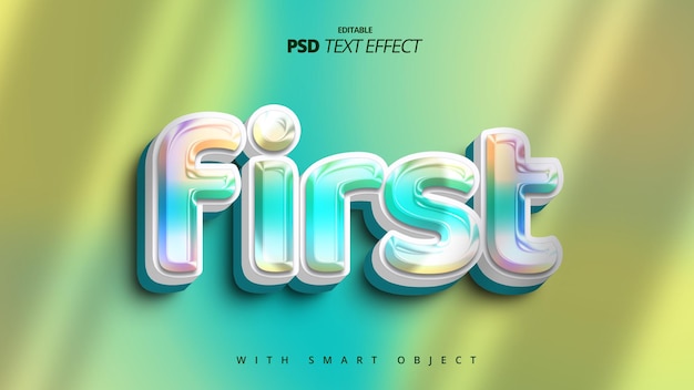 colorful summer vibes 3d text effect design