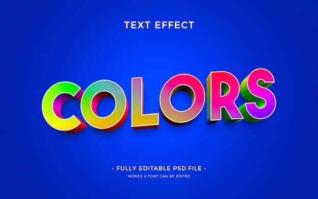 Colorful  text effect