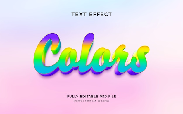 Colorful  text effect