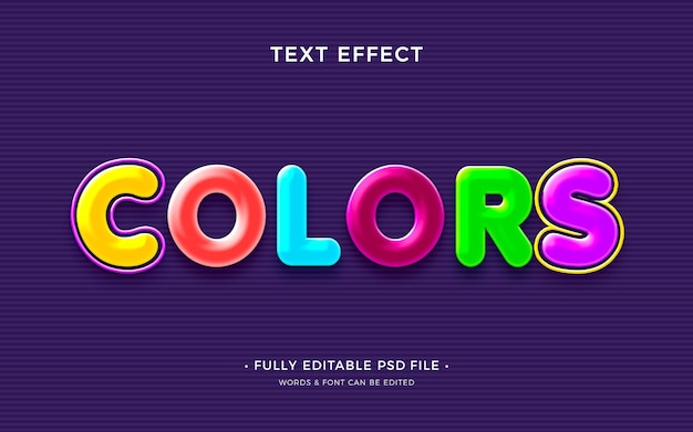 Colorful  text effect