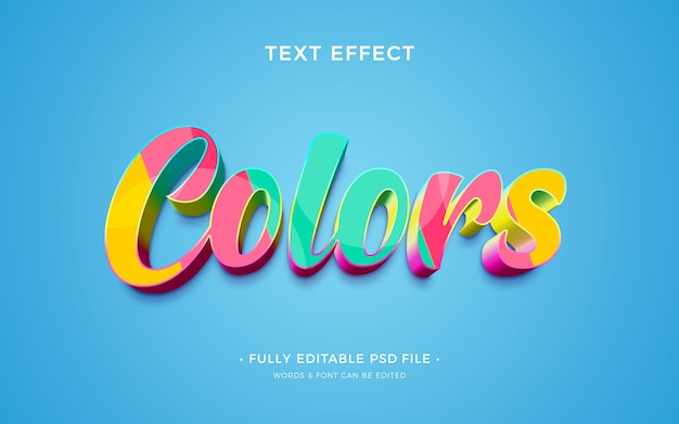 Colorful  text effect