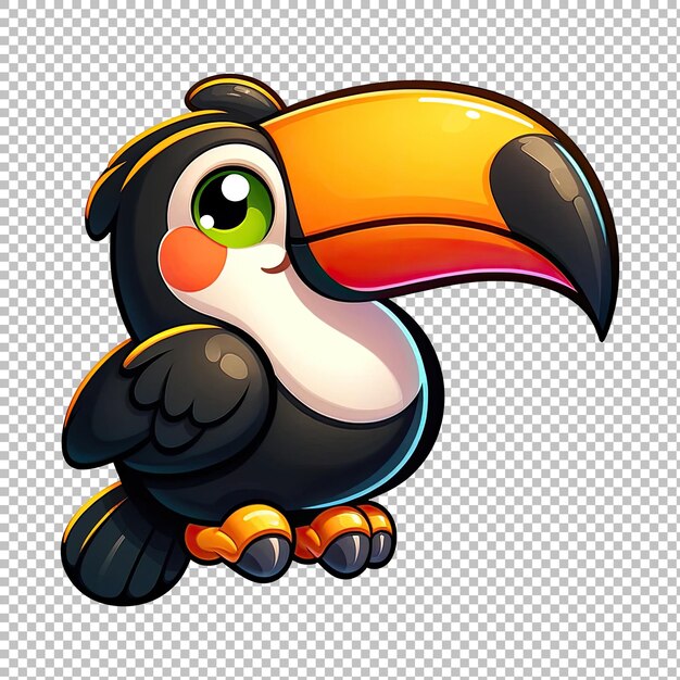 Colorful Toucan Portrait Isolated