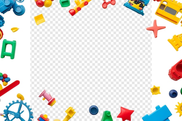 PSD colorful toys frame