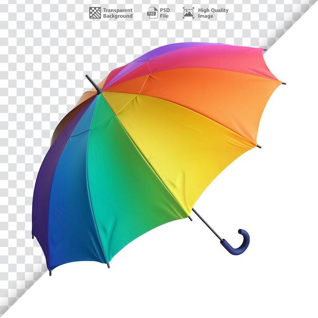 Colorful Umbrella Icon on Transparent Background in 8K Resolution