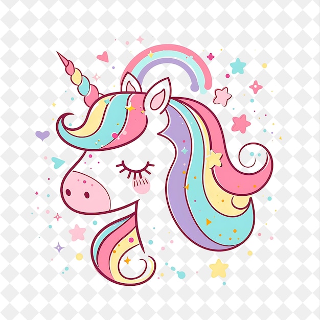 a colorful unicorn with the words unicorn on the top of it