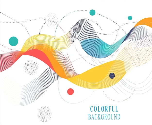 Colorful vector background with wavy abstract shapes on a white background a colorful background