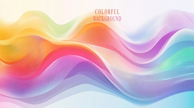 Colorful vector background with wavy abstract shapes on a white background a colorful background