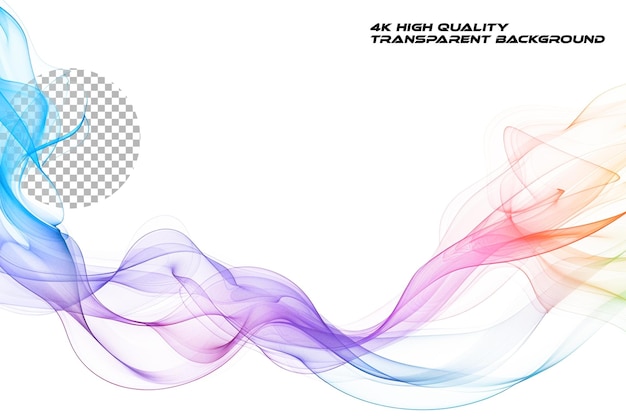 Colorful vector design of a colorful line in the shape on transparent background