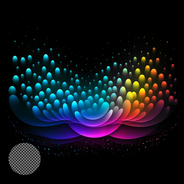 Colorful wave curves isolated background