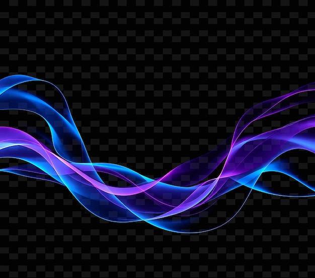 a colorful wave of the smoke on a black background